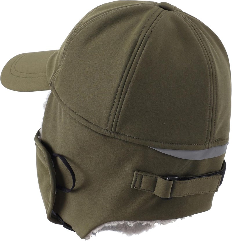 Connectyle Warm Winter Hat with Ear Flaps Mask Cold Weather Outdoor Ski Cap Water-Resistant Baseball Trapper Hat for Men - Image 3